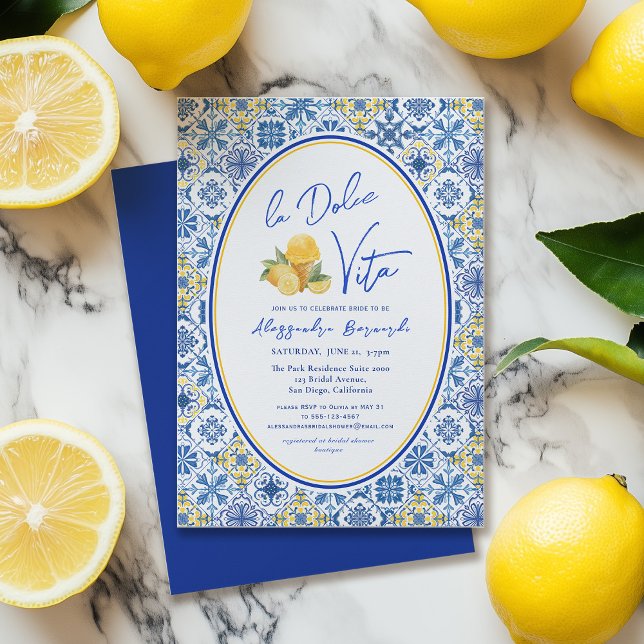 La Dolce Vita Italian Summer Bridal Shower Invitation (Creator Uploaded)