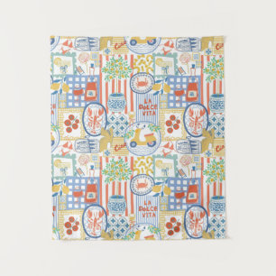 La Dolce Vita Italian Summer Lemons Mediterranean Tapestry