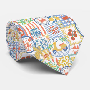 La Dolce Vita Italian Summer Lemons Mediterranean Tie