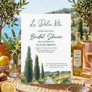 La Dolce Vita Italian View Bridal Shower Invitation
