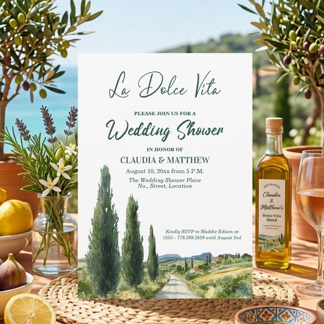 La Dolce Vita Italian View Wedding Shower Invitation (Creator Uploaded)