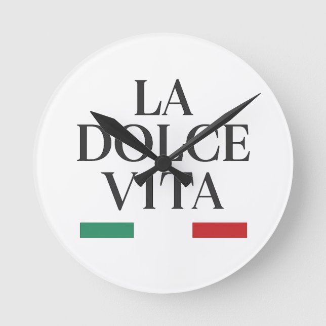 La Dolce Vita Italian Wall Clock (Front)