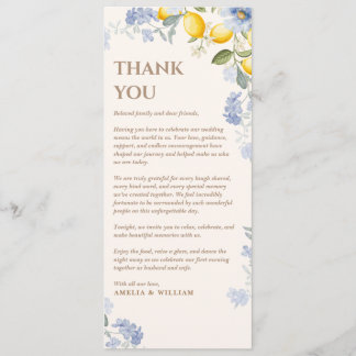 La Dolce Vita italian wedding Thank You Place Card