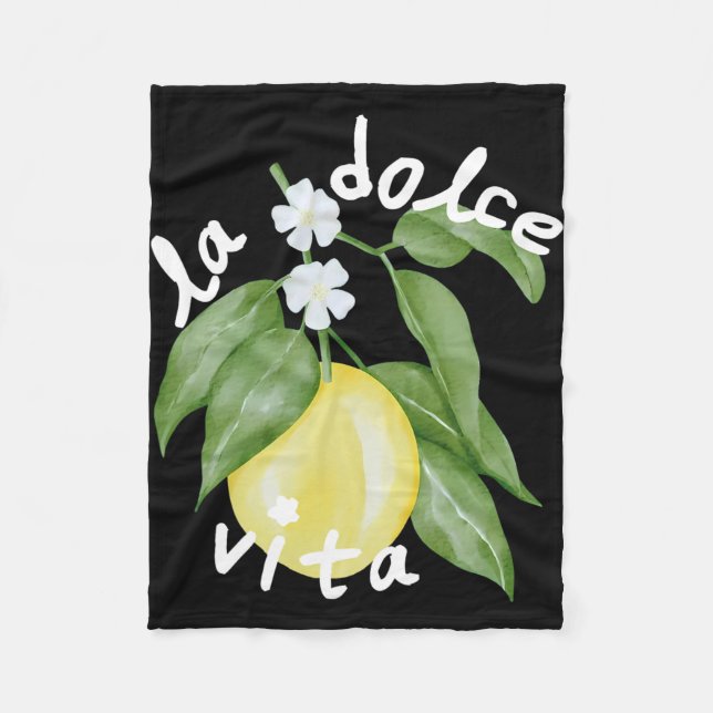 La Dolce Vita La Dolce Bride Italy Lemon Matching  Fleece Blanket (Front)