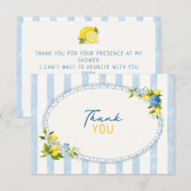 La dolce vita lemon blue hydrangea bridal shower