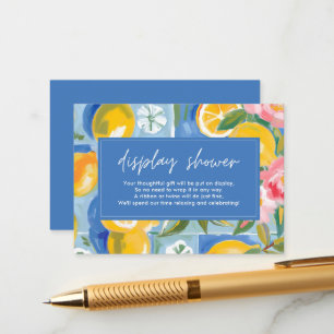 La dolce vita  lemon Bridal Shower display shower Enclosure Card