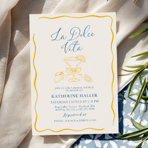 La Dolce Vita Lemon Bridal Shower Invitation