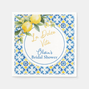 La Dolce Vita Lemon Bridal Shower Napkin