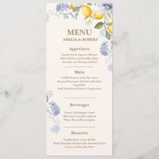 La Dolce Vita Lemon italian citrus wedding Menu