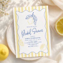 La Dolce Vita Lemon Mediterranean Bridal Shower Invitation