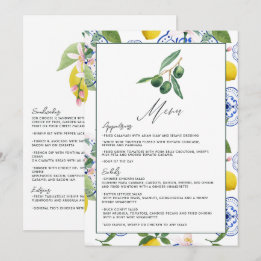 La Dolce Vita Lemon & Olive Mediterranean Wedding Menu