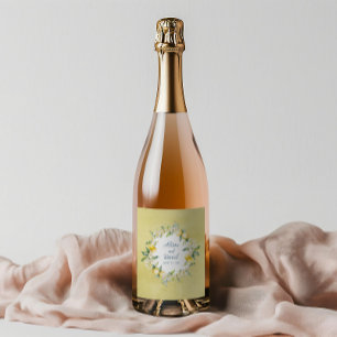 La Dolce Vita Lemon Wedding Wine Bottle Label