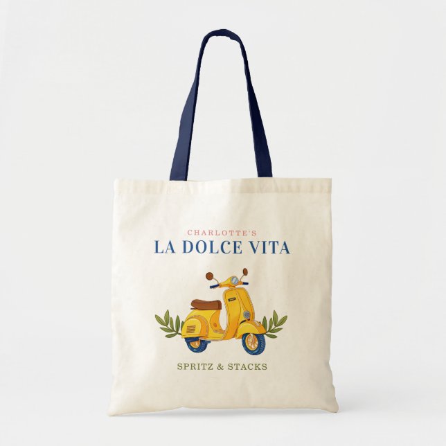 La Dolce Vita Mahjong Favour Tote Bag (Front)