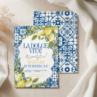 La Dolce Vita Mediterranean Italian Lemon Birthday