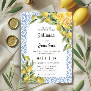 La Dolce Vita - Mediterranean Italian Lemon Weddin Invitation