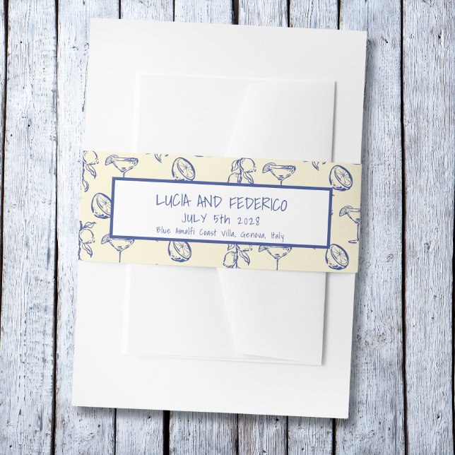 La Dolce Vita mediterranean lemons Invitation Belly Band (Creator Uploaded)