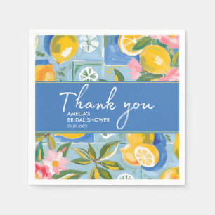 La dolce vita mediterranean summer Bridal Shower  Napkin