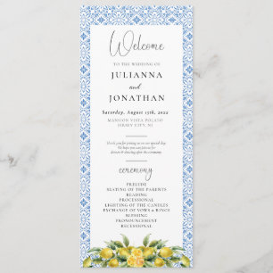 La Dolce Vita - Mediterranean Wedding Program Programme