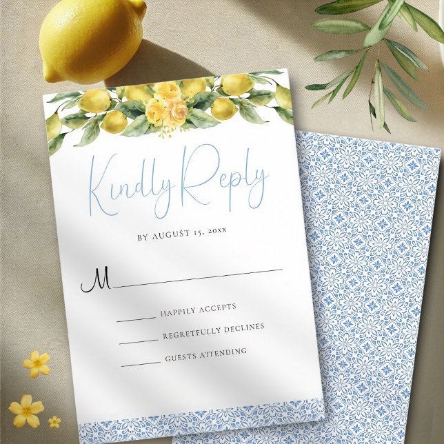 La Dolce Vita - Mediterranean Wedding RSVP Card (Creator Uploaded)