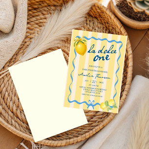  La dolce vita one Freshly  lemon baby shower Invitation