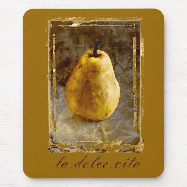 La Dolce Vita Pear Mouse Mat (Front)