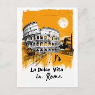 La Dolce Vita - Poster Art Holiday Postcard