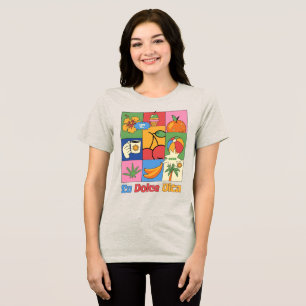 La Dolce Vita Retro Summer Pop Art Tri-Blend Shirt