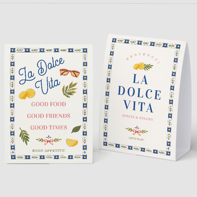 La Dolce Vita Spritz & Stacks Mahjong Party (Front/Back)