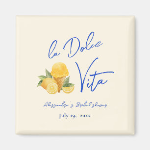 La Dolce Vita Stylish Italian Summer Bridal Shower Magnet