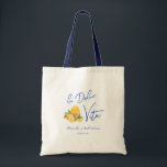 La Dolce Vita Stylish Italian Summer Bridal Shower Tote Bag<br><div class="desc">Celebrate the bride-to-be with a stylish "La Dolce Vita" themed bridal shower tote bag featuring citrus lemon gelato illustrations,  reminding you of a sweet and romantic summer in Southern Italy. Feel free to message me if you need any help with customisation.</div>