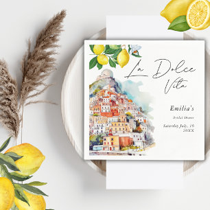 La Dolce Vita Summer Italian Bridal Shower  Napkin