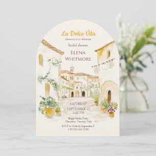 La Dolce Vita Tuscan Village Bridal Shower Invitation