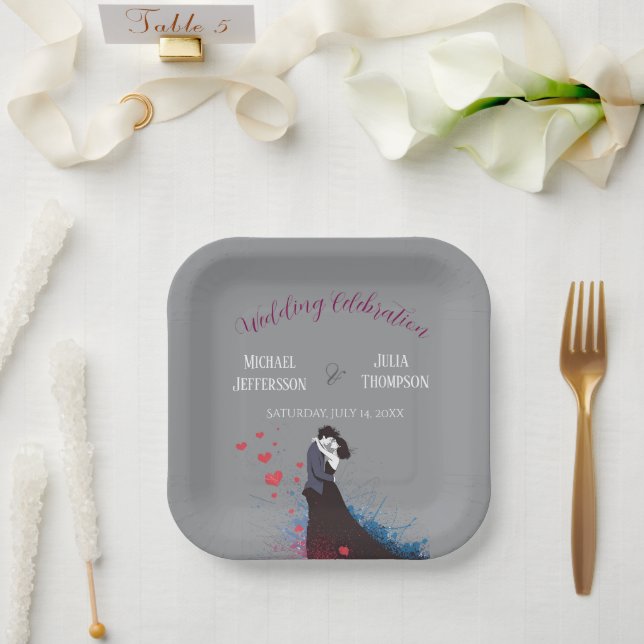 La Dolce Vita Wedding French Inspiration 1940s  Paper Plate (Wedding)