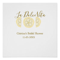 La Dolce Vita yellow lemon bridal shower pastel bo