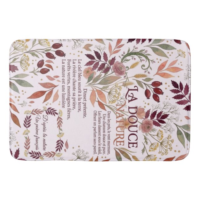 La Douce Nature Sherpa Blanket Bath Mat (Front)