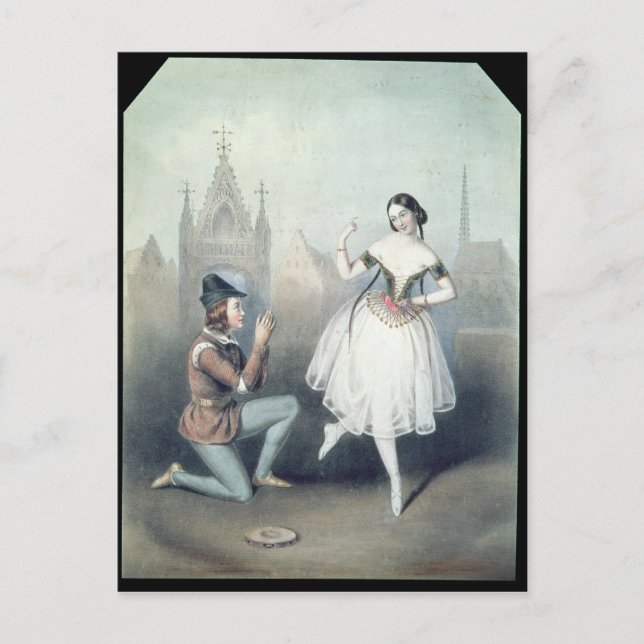 La Esmeralda': Carlotta Grisi  & Jules Perrot Postcard (Front)