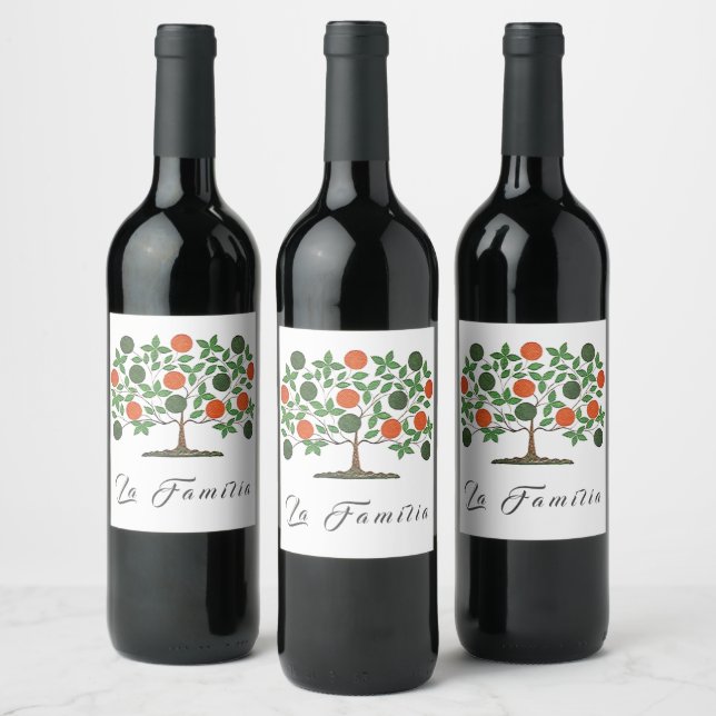 La Familia The Family Tree Reunion Wine Memorable Wine Label (Bottles)