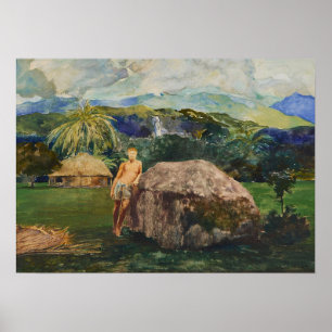 La Farge - A Chief's Tomb 1890 Poster