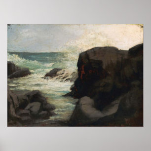 La Farge - Sea And Rocks Near Spouting Horn Poster