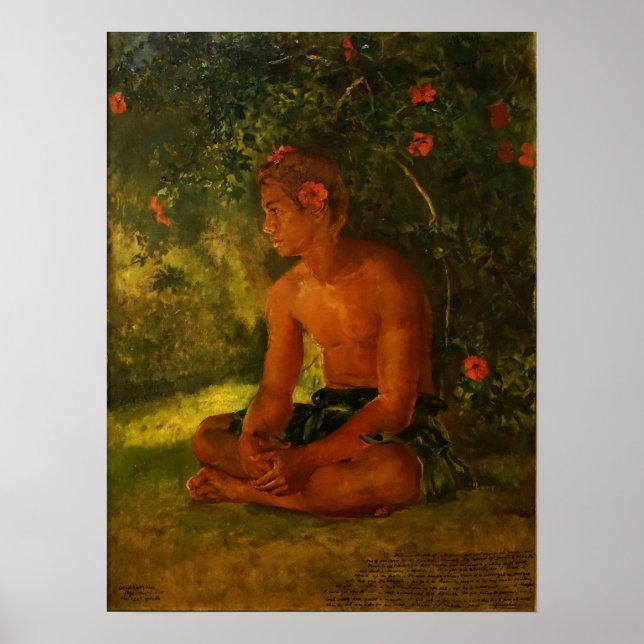 La Farge - Sketch Of Maua Apia One Of Our Boat Cr… Poster (Front)