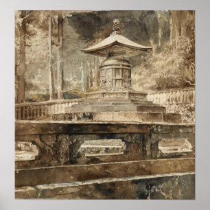 La Farge - The Tomb Of Ieyasu Tokugawa Poster