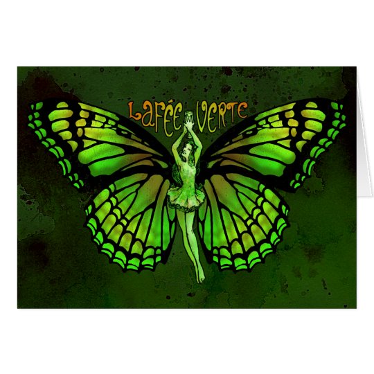 La Fee Verte With Wings Outspread Card