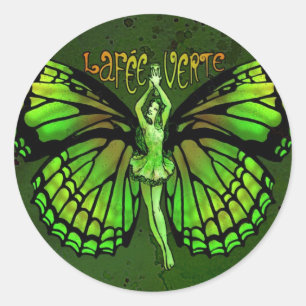 La Fee Verte With Wings Outspread Classic Round Sticker