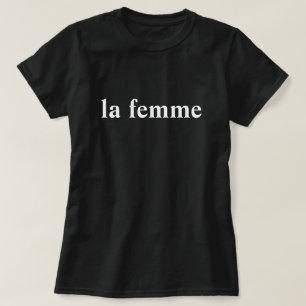 la femme French Slogan tee