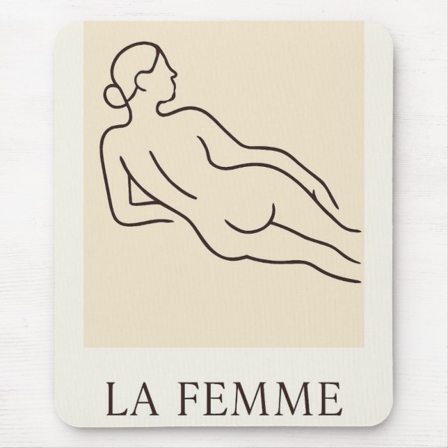 La Femme – Minimalist Elegant Mouse Mat (Front)
