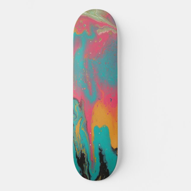 La Fiesta 1 Bright Colourful Fun Skateboard Deck (Front)