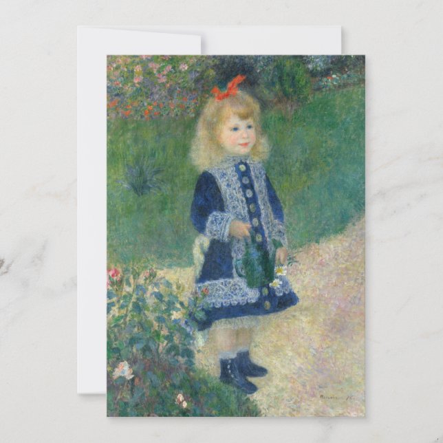 La Fillette at the Arrosoir of Auguste Renoir Invitation (Front)
