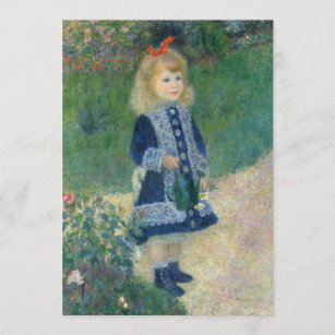 La Fillette at the Arrosoir of Auguste Renoir Invitation