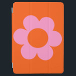 La Fleur 01 Retro Floral Orange Pink Preppy Flower iPad Air Cover<br><div class="desc">Abstract Retro Floral Print – La Fleur – Orange And Pink.</div>