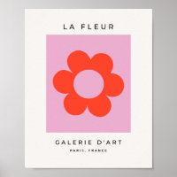 La Fleur 02 Flower Print Pink Retro Preppy Floral